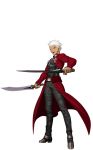  1boy archer dual_wielding fate/grand_order fate/stay_night fate_(series) kanshou_&amp;_bakuya solo sword weapon white_hair 