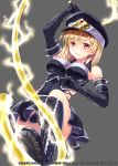  breasts haguda_tofu_(hakudatofu) hat lightning peaked_cap shinkai_no_valkyrie whip 