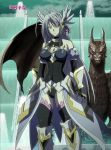  1girl aqua_eyes armor breasts female high_school_dxd highres large_breasts long_hair rossweisse silver_hair smile solo standing stitched 