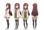  1girl brown_hair gakkou_gurashi! long_hair school_uniform thigh-highs uwabaki wakasa_yuuri 