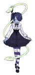  1girl blue_skin breasts closed_eyes dress ganno hair_over_one_eye leviathan_(skullgirls) lolita_fashion ribbon shoes short_hair side_ponytail skullgirls squigly_(skullgirls) stitched_mouth transparent_background zombie 