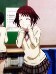  2girls animated animated_gif brown_hair female itou_miyabi school_uniform short_hair solo_focus yamada-kun_to_7-nin_no_majo 