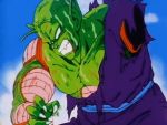  1boy 80s animated animated_gif antennae blue_sky dragon_ball green_skin lowres male_focus oldschool piccolo regeneration sky slime sweat white_eyes 