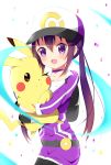  1girl artist_request female_protagonist_(pokemon_go) gochuumon_wa_usagi_desu_ka? pikachu pokemon tedeza_rize 