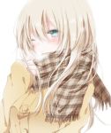  1girl blonde_hair blue_eyes hiro_(hirohiro31) long_hair one_eye_closed original scarf solo 