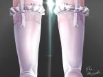  1girl close-up kiz_j_lindemann legs lower_body original signature solo thigh-highs thighs white_legwear zettai_ryouiki 