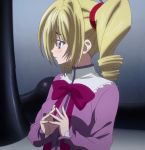 1girl blonde_hair blue_eyes blush high_school_dxd long_hair ravel_phenex solo standing stitched twin_drills twintails