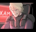  1boy blonde_hair cockpit freedom_nakai gundam gundam_side_story:_the_blue_destiny highres male_focus nimbus_schterzen pilot_suit solo 