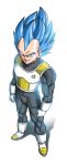  1boy artist_request dragon_ball dragonball_z looking_at_viewer shiny shiny_hair solo super_saiyan super_saiyan_god super_saiyan_god_ss vegeta white_background 