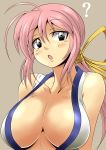  1girl ? breasts cleavage female grey_eyes kara_age kung_fu_girl large_breasts m.u.g.e.n original pink_hair ponytail solo 