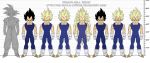  dragon_ball dragonball_z majin_vegeta multiple_persona size_chart son_gokuu super_saiyan super_saiyan_2 super_saiyan_3 the-devils-corpse_(artist) vegeta 