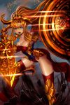  blue_eyes breasts orange_hair pixiv_fantasia pixiv_fantasia_t shield sword zinz 