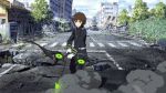  1boy animated animated_gif brown_hair monster owari_no_seraph saotome_yoichi weapon 