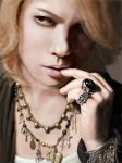  10s 1boy 2010 blonde_hair bracelet hair_over_one_eye hyde_(l&#039;arc~en~ciel) j-rock jewelry l&#039;arc~en~ciel male_focus musician necklace photorealistic realistic ring solo 