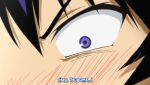  1boy animated animated_gif black_hair black_jack blue_eyes eye lowres nisekoi parody solo subtitled 