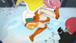  1girl animated animated_gif kicking narugino_mikatan pink_hair punchline strange_juice violence 