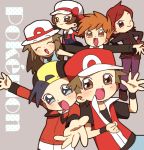  00s 2girls 4boys ako_(ako0905) blue_(pokemon) gold_(pokemon) kotone_(pokemon) multiple_boys multiple_girls pokemon pokemon_(game) pokemon_hgss red_(pokemon) silver_(pokemon) tagme 