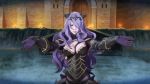  1girl animated animated_gif bouncing_breasts breasts camilla_(fire_emblem_if) cleavage fire_emblem fire_emblem_if purple_hair violet_eyes 