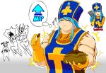 blue_hair dragon_quest growth muscle muscle_growth surprised tagme 