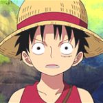  1boy animated animated_gif hat lowres male_focus monkey_d_luffy one_piece scar smile solo straw_hat vest 