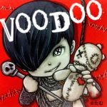  1boy black_hair bound bound_wrists chibi hongbin k-pop lowres male_focus rope smile solo symbol-shaped_pupils torn_clothes vixx voodoo voodoo_doll 