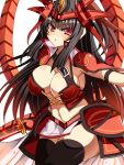  armor bikini_armor black_hair pauldrons red_eyes sword zazizaku 