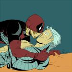  2boys cable_(marvel) deadpool kiss male_focus marvel multiple_boys x-men yaoi 