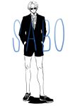  1boy alternate_costume character_name male_focus one_piece sabo_(one_piece) shorts solo suit sunglasses 
