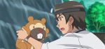  1boy animated animated_gif bidoof doctor pokemon pokemon_(anime) 