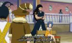  1girl 5boys animated animated_gif bench black_hair blue_hair carrying character_request dress fairy_tail gajeel_redfox hat levy_mcgarden multiple_boys short_dress subtitled tagme 