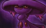  00s ghost hat mismagius nintendo no_humans pokemon pokemon_(game) pokemon_dppt red_eyes smile solo totenne witch witch_hat yellow_sclera 