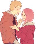  1boy 1girl ari_(2e3) blonde_hair closed_eyes couple happy haruno_sakura md5_mismatch naruto pink_hair resized short_hair smile uzumaki_naruto 