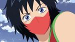  1girl animated animated_gif black_hair blue_eyes female lowres rin_(toriko) screencap toriko_(series) 