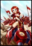  armor attack axe blue_eyes nam_(valckiry) redhead weapon 