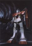  gm_(mobile_suit) gun gundam mecha mobile_suit_gundam official_art scan shield space space_craft weapon 