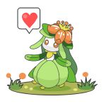  1girl female flower heart lilligant no_humans plant_girl pokemon red_eyes solo spoken_heart 