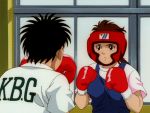  1girl 4boys black_hair blood brown_hair character_request embarrassed hajime_no_ippo multiple_boys nosebleed 