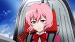  1girl animated animated_gif blush daisan_hikou_shoujo-tai eating female pink_eyes pink_hair shirobako solo 