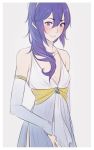  1girl blue_eyes blue_hair blush breasts bridal_gloves cleavage detached_sleeves dress elbow_gloves female fire_emblem fire_emblem:_kakusei gloves lucina nintendo solo tiara tusia 