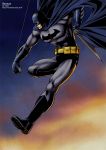  1boy batman batman_(series) belt bodysuit boots bruce_wayne cape dc_comics gauntlets male_focus mask 