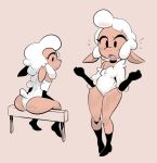  1girl ass breasts leggy_lamb sheep_girl 