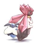  10s blue_eyes carbink crystal diancie dress nintendo pokemon pokemon_(game) pokemon_xy red_eyes simple_background white_background 