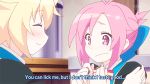  2girls amatsuka_megumi_(gj-bu) animated animated_gif blonde_hair blush gj-bu kirara_bernstein multiple_girls pink_hair subtitled yuri 