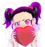  1girl female fij heart otakin04 p-tan purple solo upper_body violet_eyes white_background 