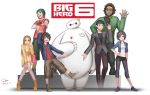  2girls 4boys absurdres baymax big_hero_6 disney fred_(big_hero_6) ghost gogo_tomago highres hiro_hamada honey_lemon marvel multiple_boys multiple_girls robot tadashi_hamada wasabi-no-ginger 