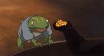 00s animated animated_gif aogaeru_(spirited_away) creature eating frog japanese_clothes kaonashi no_humans sen_to_chihiro_no_kamikakushi studio_ghibli vore 