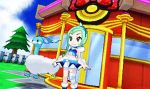  10s 1girl altaria animated animated_gif blue_eyes blue_hair chibi hair_ornament lucia_(pokemon) pokemon pokemon_(game) pokemon_oras pose 