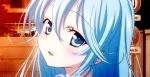  1girl animated animated_gif blue_eyes blue_hair denpa_onna_to_seishun_otoko smile touwa_erio 