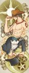  2boys brothers fire hand_on_headwear jacket male_focus multiple_boys one_piece portgas_d_ace sabo_(one_piece) siblings top_hat topless 
