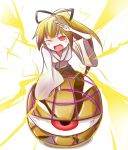  character_request eyes highres one_eye_closed open_mouth peroponesosu. riding salute smile third_eye touhou white_background 